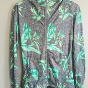 Burton dry ride base layer zip-up hoodie, tropic print